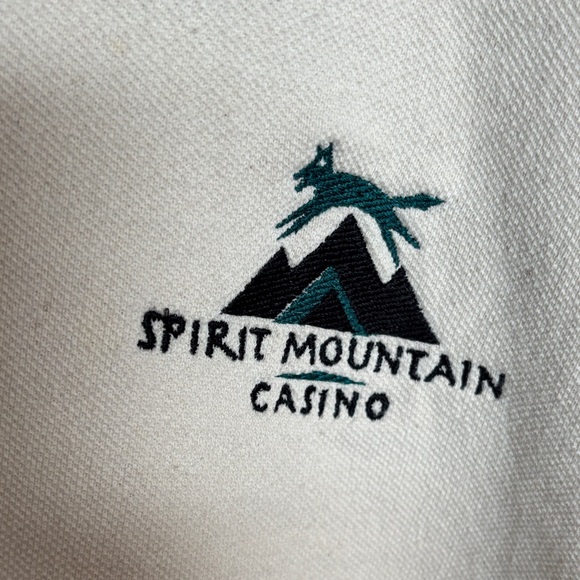 CHANEL Cream V-Neck Sweater with Dark Green & Black Trim and Embroidered Logo - Picture 3 of 7